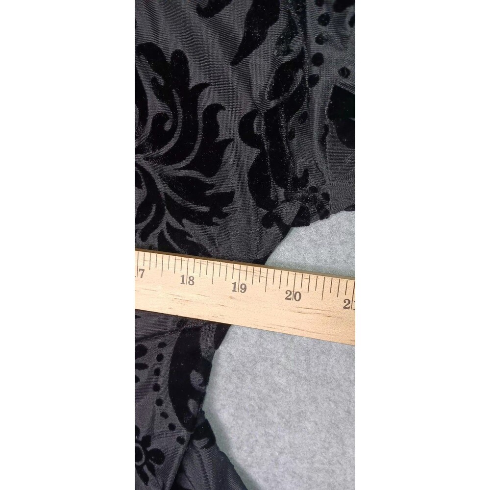Maurices Velvet Burnout Open Front Kimono Cardigan M Black Whimsigoth Witchy Y2K - Picture 8 of 13